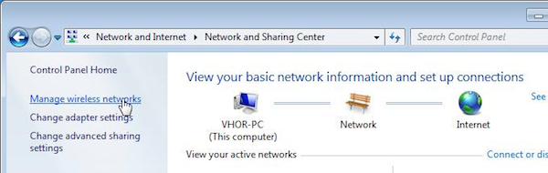 Spravovat bezdrátové sítě